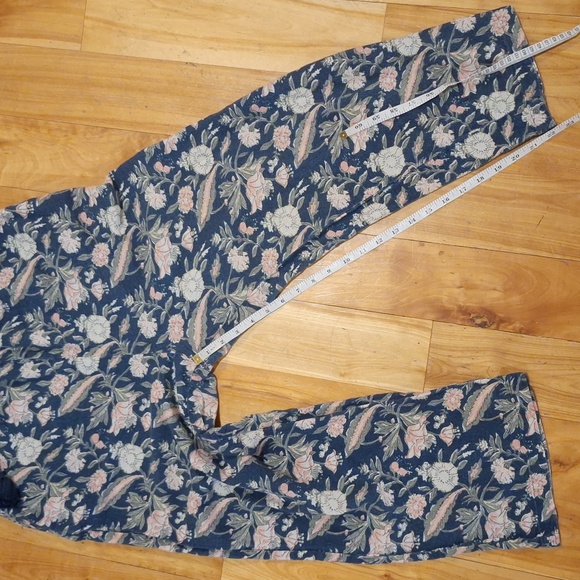 Anthropologie dRA Messi Jumpsuit Size Small Blue Floral Oversized - Picture 11 of 13